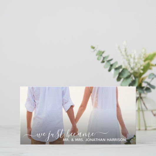 Marine Bloemlantaarns Foto Net Getrouwd Website Aankondiging (Staand voorkant)