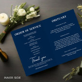 Marine Blue Celebration of Life Foto begrafenispro Flyer