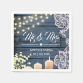 Marine Blue Country Wood String Lights Kant Mr. &  Servet (Voorkant)