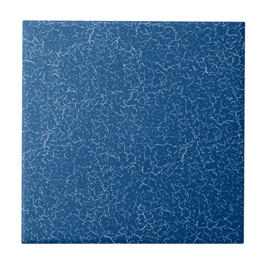 Marine Blue Crackle Glaze Solid Color Tegel Tegeltje (Voorkant)