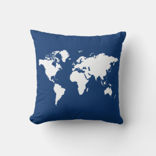 Marine Blue Elegant World Kussen