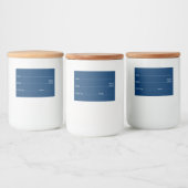 Marine Blue Food Labels voor thuis en keuken Voedselcontainer Etiket (Flessen)