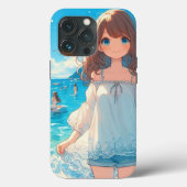 Marine Blue Girl Case-Mate iPhone Case (Achterkant)