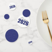 Marine Blue Glitter Klasse van 2026 Confetti (Groep)