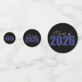 Marine Blue Glitter Klasse van 2026 Confetti (Voorkanten)