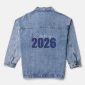 Marine Blue Glitter Klasse van 2026 Denim Jacket (Achterkant)