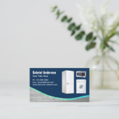 Marine Blue Steel Home Toestellen Reparatie Visitekaartje (Staand voorkant)