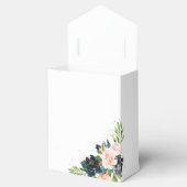 Marine & Blush Roze Bloemen Bruiloft Favor Box Bedankdoosjes (Geopend)