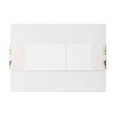 Marine & Blush Roze Bloemen Bruiloft Uitnodigingen Wikkel (Achterkant Voorbeeld)