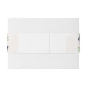 Marine & Blush Roze Bloemen Bruiloft Uitnodigingen Wikkel (Achterkant Voorbeeld)