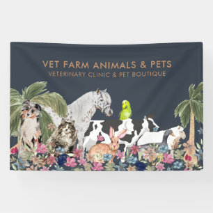 Marine Boerderij Kat Hond Huisdier Spandoek