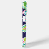 Marine Bohemian Paisley Custom Monogram Case-Mate iPhone Case (Achterkant / Rechts)