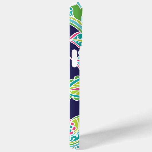 Marine Bohemian Paisley Custom Monogram Case-Mate iPhone Case (Achterkant / Rechts)