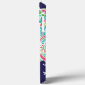 Marine Bohemian Paisley Custom Monogram Case-Mate iPhone Case (Achterkant / Links)