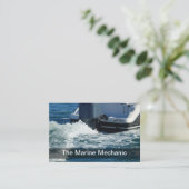Marine boot monteur en detaillering visitekaartje (Staand voorkant)