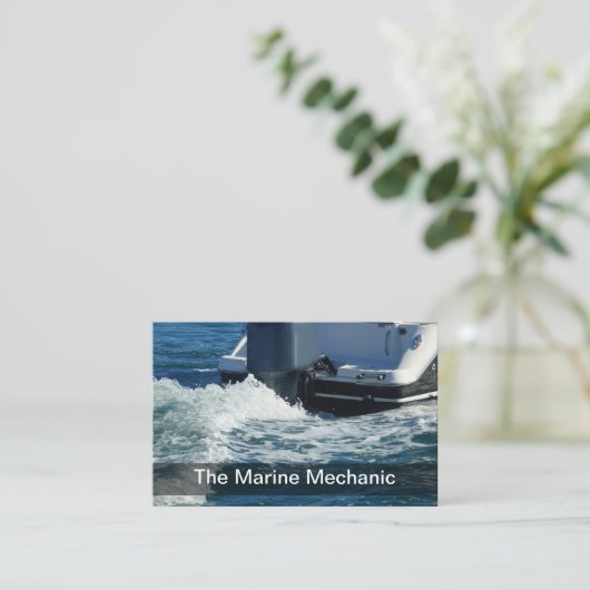 Marine boot monteur en detaillering visitekaartje (Staand voorkant)