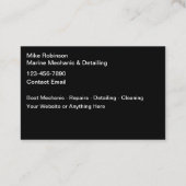 Marine boot monteur en detaillering visitekaartje (Achterkant)