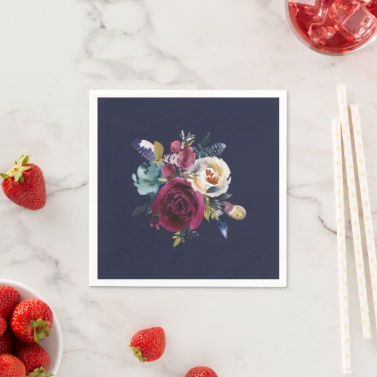 Marine Bourgondië Merlot bruiloft receptie diner Servet (Insitu)