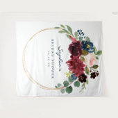 Marine Bourgondische Bruiloftsontbijt Decoratie Ac Wandkleed (Voorkant (horizontaal))