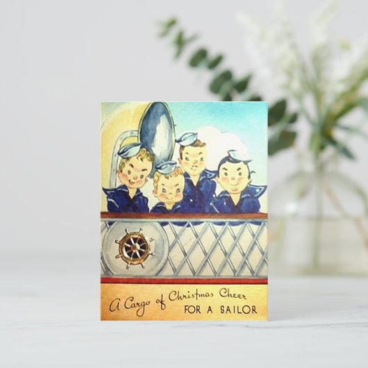  marine Briefkaart voor kerst (Staand voorkant)