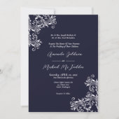 Marine bruiloft Elegant Wit Militair Kaart (Voorkant)