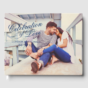 Marine Bruiloft Viering Van Liefde Foto Gastenboek