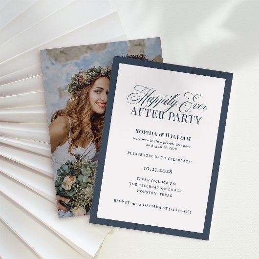 Marine Bruiloftsfeest na een Elopement Kaart