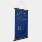 Marine Bruiloftsreceptie Ingang Hangend Wandkleed (Gebogen)