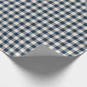 Marine Buffalo Plaid Cadeaupapier (Hoek)