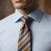 Marine Camel Kust Repp Streep Stropdas