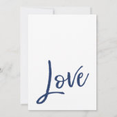 Marine Casual Modern Minimal Hand Typografie Bruil Kaart (Achterkant)