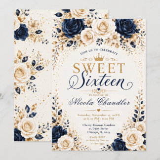 Marine Champagne Sweet Sixteen Kaart