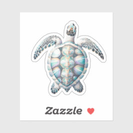 Marine Charm Stickers Waterverf Zee Schildpad