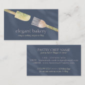Marine Chic Pastry Lepel Spatel Chef Bakken Visitekaartje (Voorkant / Achterkant)