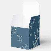 Marine Corner Floral Boho Bruiloft Bedankdoosjes (Geopend)