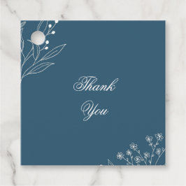 Marine Corner Floral Boho Bruiloft Bedankjes Labels