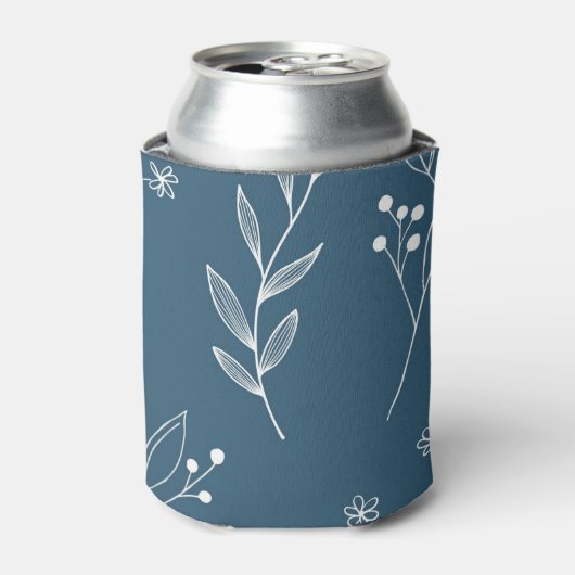 Marine Corner Floral Boho Bruiloft Blikjeskoeler (Blikje Voorkant)