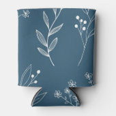 Marine Corner Floral Boho Bruiloft Blikjeskoeler (Voorkant)