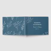 Marine Corner Floral Boho Bruiloft Gastenboek (Volledig)