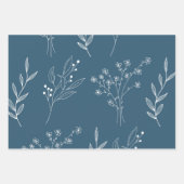 Marine Corner Floral Boho Bruiloft Inpakpapier Vel (Voorkant 3)
