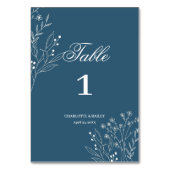 Marine Corner Floral Boho Bruiloft Kaart (Achterkant)