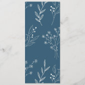 Marine Corner Floral Boho Bruiloft Programmakaart (Achterkant)