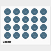 Marine Corner Floral Boho Bruiloft Ronde Sticker (Vel)