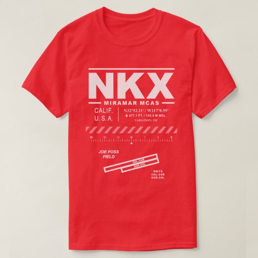 Marine Corps Air Station MCAS Miramar NKX T-shirt (Design voorkant)