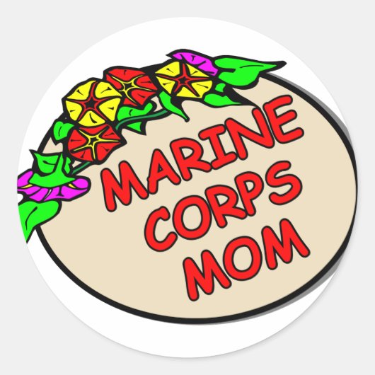 Marine Corps Ma Plaque Ronde Sticker (Voorkant)