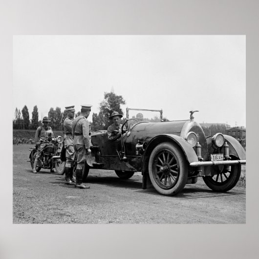 Marine Corps Motorcycle, 1920s Poster (Voorkant)