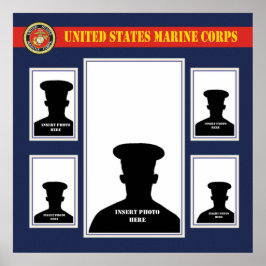 Marine Corps Photo Collage met USMC Seal Poster