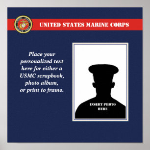 Marine Corps Scrapbook Photo Page Poster
