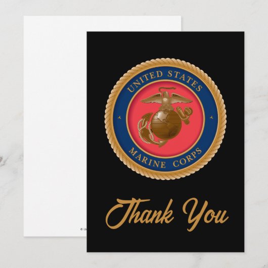 Marine Corps Seal Bedankkaart (Voorkant / Achterkant)