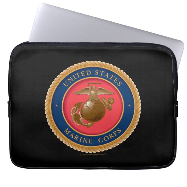 Marine Corps Seal Laptop Sleeve (Voorkant)